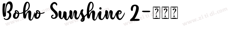 Boho Sunshine 2字体转换